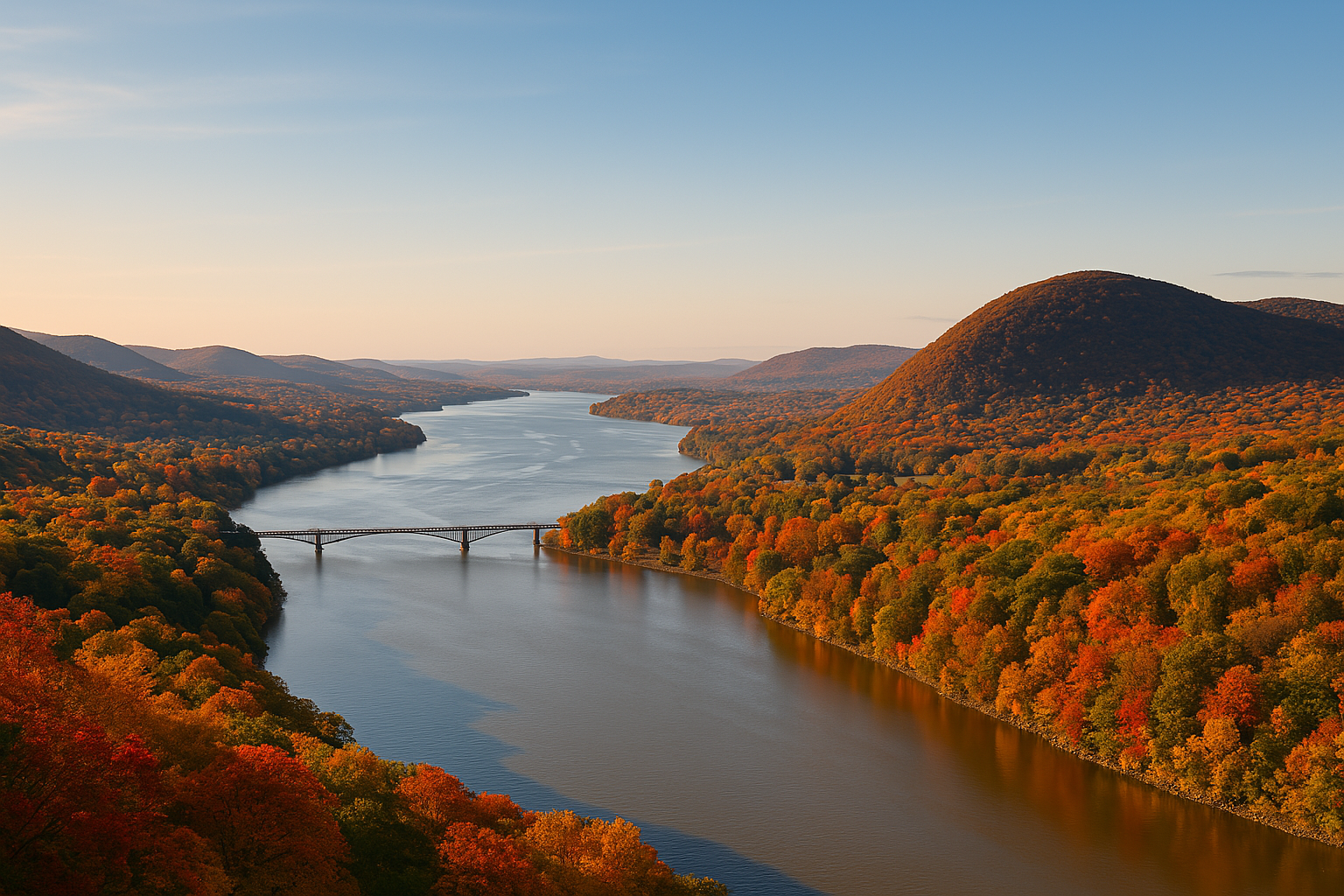 Hudson River in autumn